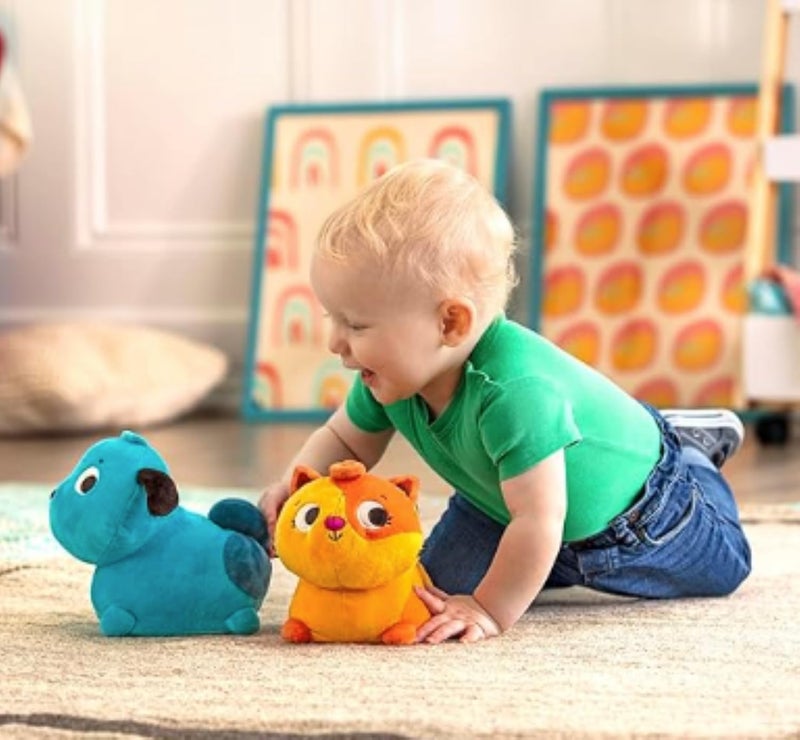 B. toys â€“ Plush Crawling Cat â€“ Interactive Meowing Plush with Movement & Sounds â€“ Washable Tummy Time Toy for Babies & Toddlers â€“ 1+ - Image 2