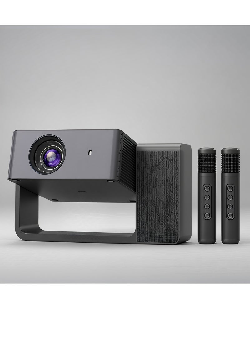 Smartbarry HT30 4K High-definition Karaoke Style Projector, Manual Focusing 5G Dual Band Speed,HD WiFi Bluetooth Projector, Intelligant Temperature Control, Android 11.0 Home Theater, Movies,Video Gaming, Office Work Meetings Projector - Image 1