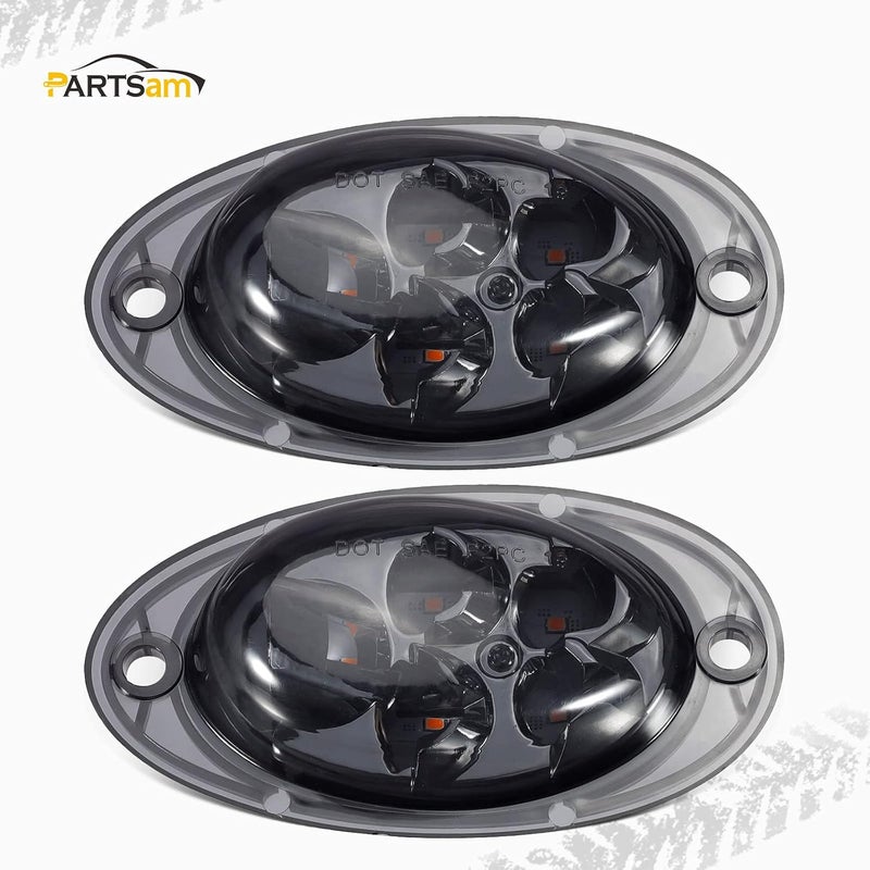 Partsam Amber LED Side Marker Turn Signal Lights for Freightliner Cascadia - Image 3