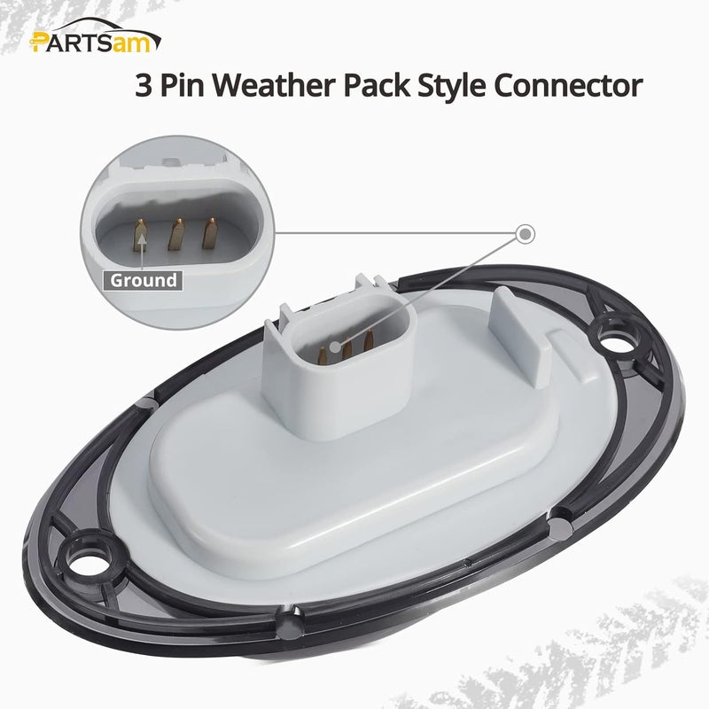 Partsam Amber LED Side Marker Turn Signal Lights for Freightliner Cascadia - Image 5