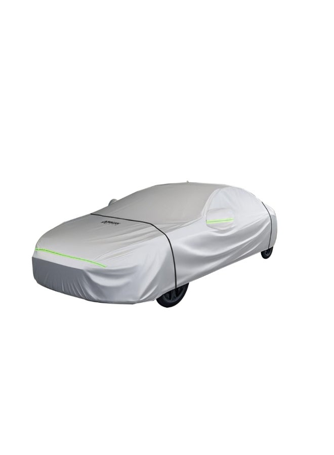 WAGAN Triple Windproof Design All Weather Protection Car Cover Light Grey 120 x 200 x 520 cm #5103-2 - Image 1