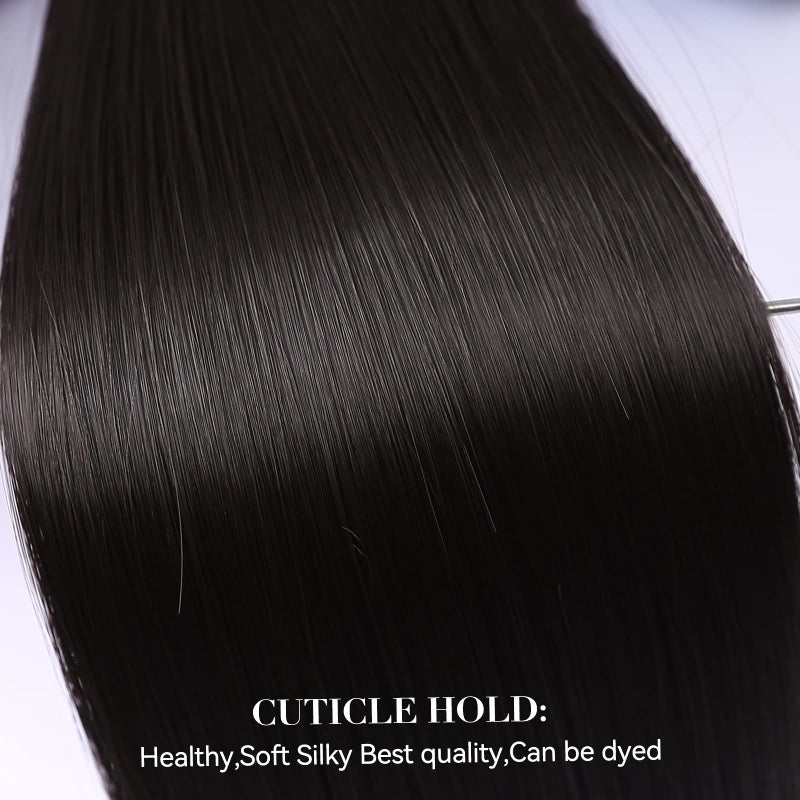 LEEONS Straight Hair Extensions Natural Black 4Pcs Clip in Hair Extensions Soft Extensions for Women 20 Inches Thick Hair Extensions Clip In(4pcs, 20Inch, 2#) - Image 2