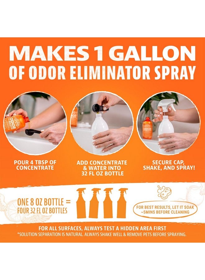 Angry Orange Pet Odor Eliminator for Home - 8oz Dog and Cat Pee Smell Remover for Carpet, Grass, Tile and Furniture - Citrus Concentrate, Makes 128oz of Liquid - Image 2