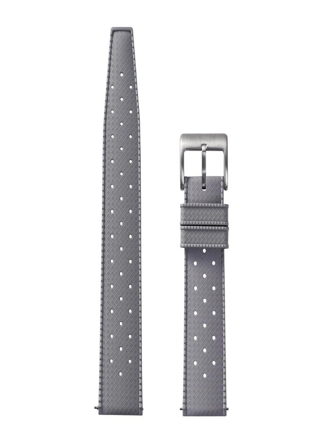 TACTICAL FROG FKM Rubber Watch Strap Fast-Release Tropical Fluororubber 20 mm 22 mm Rubber Watch Band, Soft Breathable Universal Replacement for Men Women Stainless Steel Buckle, Grey, 20mm, Modern - Image 1