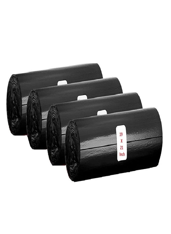 PAYABLE (Pack Of 4) Biodegradable Garbage Bags 19 X 21 Inches Dustbin Bag/Trash Bag Dustbin Plastic Cover Bag - Black Color For Home & Kitchen (120 Bags) - Image 1