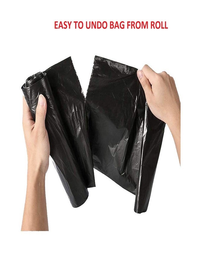 PAYABLE (Pack Of 4) Biodegradable Garbage Bags 19 X 21 Inches Dustbin Bag/Trash Bag Dustbin Plastic Cover Bag - Black Color For Home & Kitchen (120 Bags) - Image 2