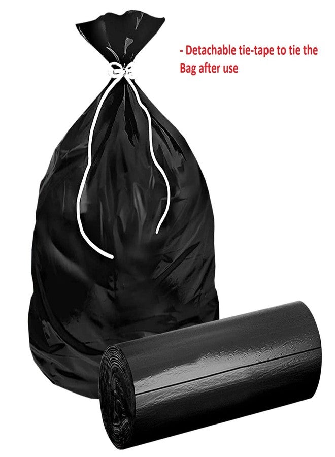 PAYABLE (Pack Of 4) Biodegradable Garbage Bags 19 X 21 Inches Dustbin Bag/Trash Bag Dustbin Plastic Cover Bag - Black Color For Home & Kitchen (120 Bags) - Image 3