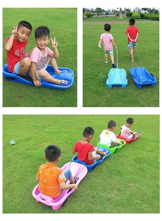 YIJIA HOME GOODS Portable Sled And Lawn Skiing, Drawstring For Children And Boat Sled Sprinters, Pink - Image 4