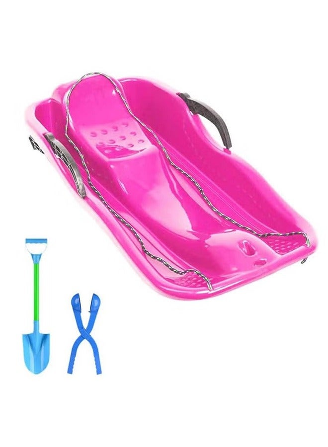 YIJIA HOME GOODS Portable Sled And Lawn Skiing, Drawstring For Children And Boat Sled Sprinters, Pink - Image 3