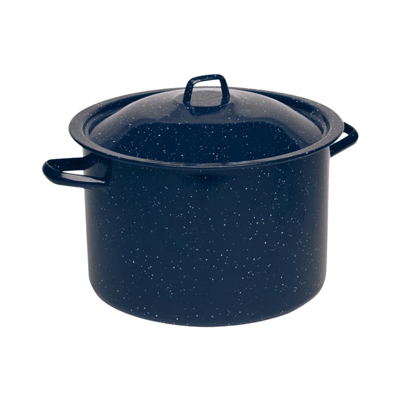 IMUSA USA Enamel Steamer Pot 16Quart Blue