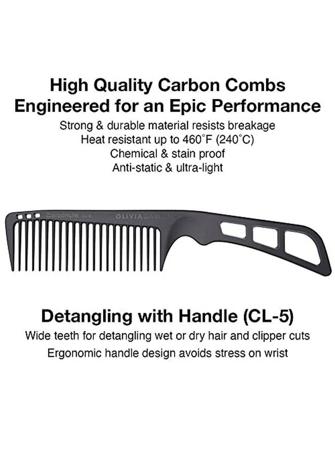Olivia Garden Carbonlite Detangling With Handle Made Of Ultrastrong Carbon Ultralight High Heat Resistant Durable And Antistatic - Image 4