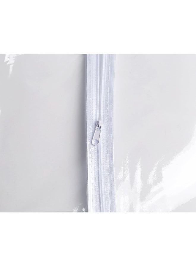 CLEAR VINYL GOWN BAG - PROTECT YOUR CLOTHING WHILE TRAVELING AND DUST FREE WHILE HANGING IN YOUR CLOSET. THESE GARMENT BAGS ARE IDEAL FOR COATS, SUITS, DRESSES OR GOWNS - SET OF 2 (24 X 65 INCHES)