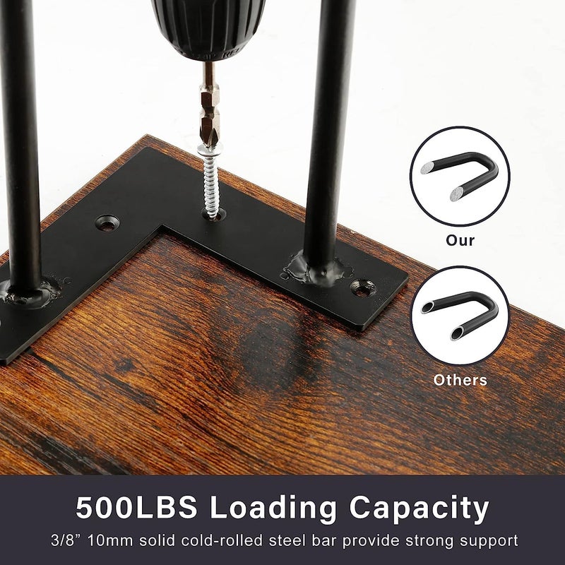 HIRVALL HIRVALL 8 inch Powder Coated Hairpin Legs for Centre Table Metal Legs for Coffee Table Legs for Any Types Furniture Black 10MM Thick Set of Four Legs x 4 18 inch 46 cm - Image 4