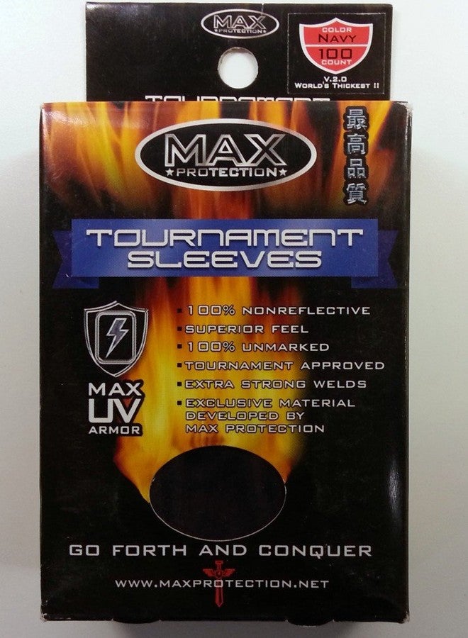 Navy 100 Tournament Card Protector Sleeves