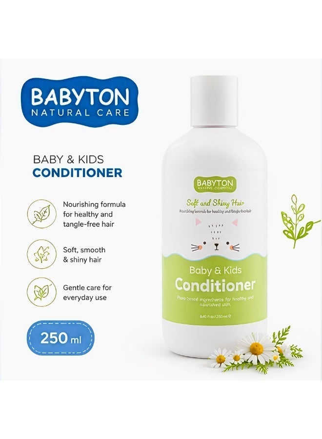 Babyton Baby & Kids Conditioner 250ml – Nourishing & Gentle Hair Care – Detangles & Softens – Organic & Vegan Formula – Paraben-Free, Gluten-Free – With Aloe Vera, Coconut, Jojoba, Chamomile - Image 2