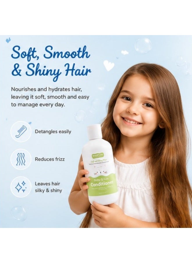 Babyton Baby & Kids Conditioner 250ml – Nourishing & Gentle Hair Care – Detangles & Softens – Organic & Vegan Formula – Paraben-Free, Gluten-Free – With Aloe Vera, Coconut, Jojoba, Chamomile - Image 3