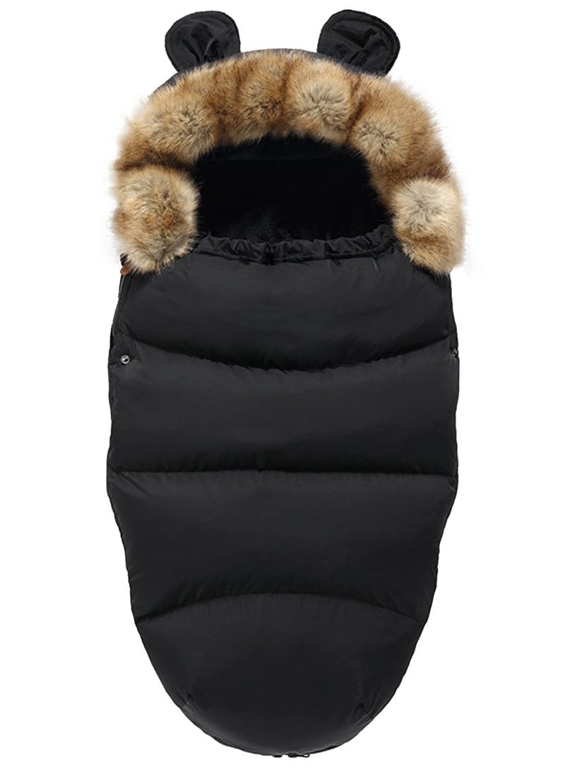 ماركة غير محددة Warm Baby Footmuffs for Strollers and Prams, Weatherproof Sleeping Bags for Infants, Thick Winter Bunting Bags, Suitable for 0,2 Years  - Image 1
