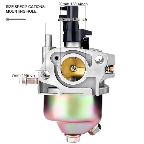 SOFO 212cc Carburetor Kit for Predator 4000 3000 3050 3200 4375 Watts Generator for Honda GX120 GX160 GX200 Generac 196cc 208cc 212cc 224cc 7HP 6.5HP Engine with Fuel Filter & Spark Plug - Image 2