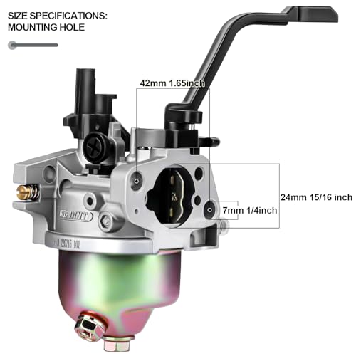 SOFO 212cc Carburetor Kit for Predator 4000 3000 3050 3200 4375 Watts Generator for Honda GX120 GX160 GX200 Generac 196cc 208cc 212cc 224cc 7HP 6.5HP Engine with Fuel Filter & Spark Plug - Image 3