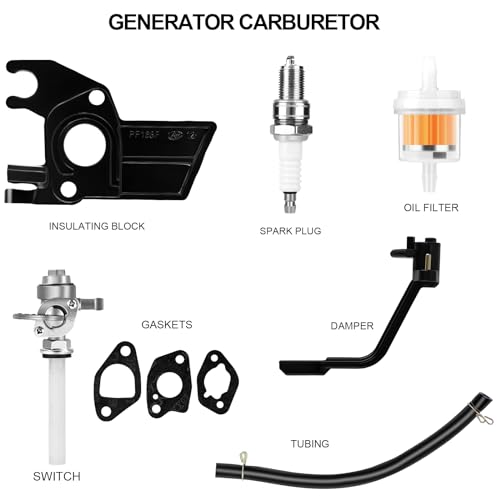 SOFO 212cc Carburetor Kit for Predator 4000 3000 3050 3200 4375 Watts Generator for Honda GX120 GX160 GX200 Generac 196cc 208cc 212cc 224cc 7HP 6.5HP Engine with Fuel Filter & Spark Plug - Image 5