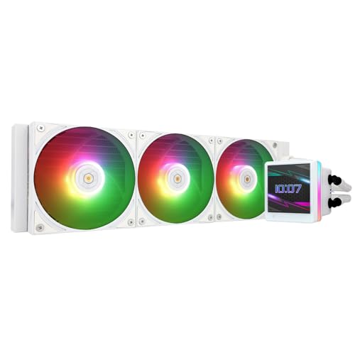 Thermalright Grand Vision 360 ARGB White CPU AIO CoolerPC 360 Specification Water Cooler SystemIPS LCD Screen with 480x480 Resolution and 34inchfor AM4AM5Intel LGA17001851High Performance Pump - Image 1