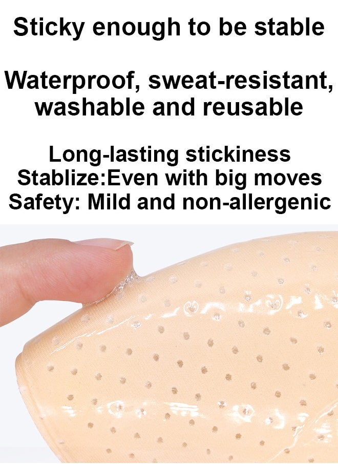 ZCM-HAPPY - 2-Piece Women Push Up Backless Strapless Adhesive Nipple Cover Silicone Front Closure - Invisible Front Closure Bra - Image 1