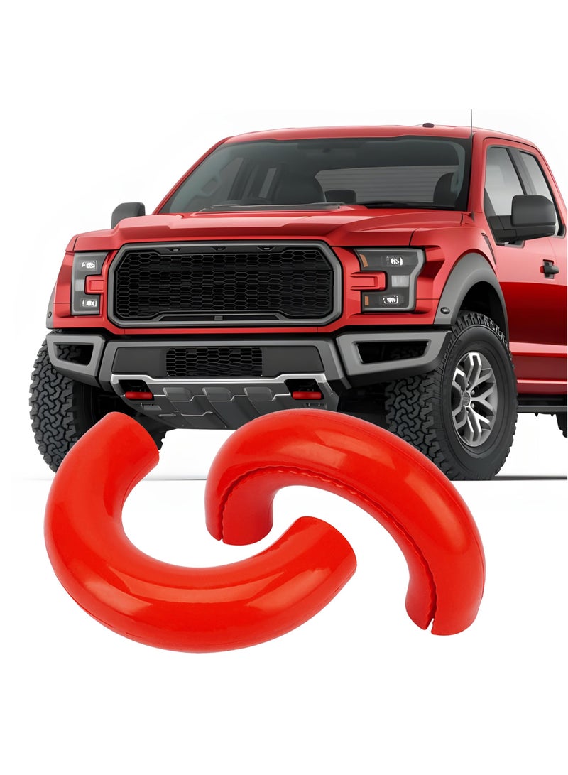 Tow Hook Covers Compatible with 2004-2018 2019 2020 2021 2022 2023 2024 2025 F150 Accessories Bronco Base/Big Bend/Outer Banks-Fit for 2017-2021 Tundra Accessories-Upgrade Design, Silicon Rubber (Red) - Image 1