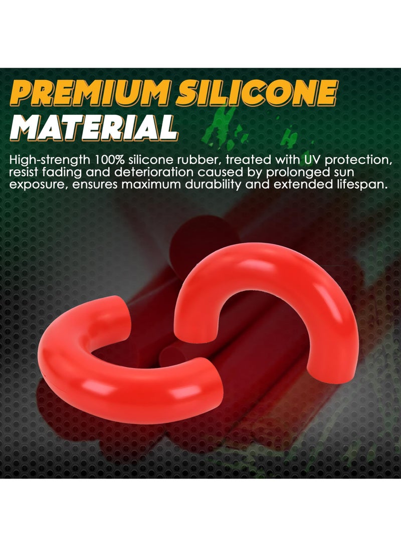 Tow Hook Covers Compatible with 2004-2018 2019 2020 2021 2022 2023 2024 2025 F150 Accessories Bronco Base/Big Bend/Outer Banks-Fit for 2017-2021 Tundra Accessories-Upgrade Design, Silicon Rubber (Red) - Image 5