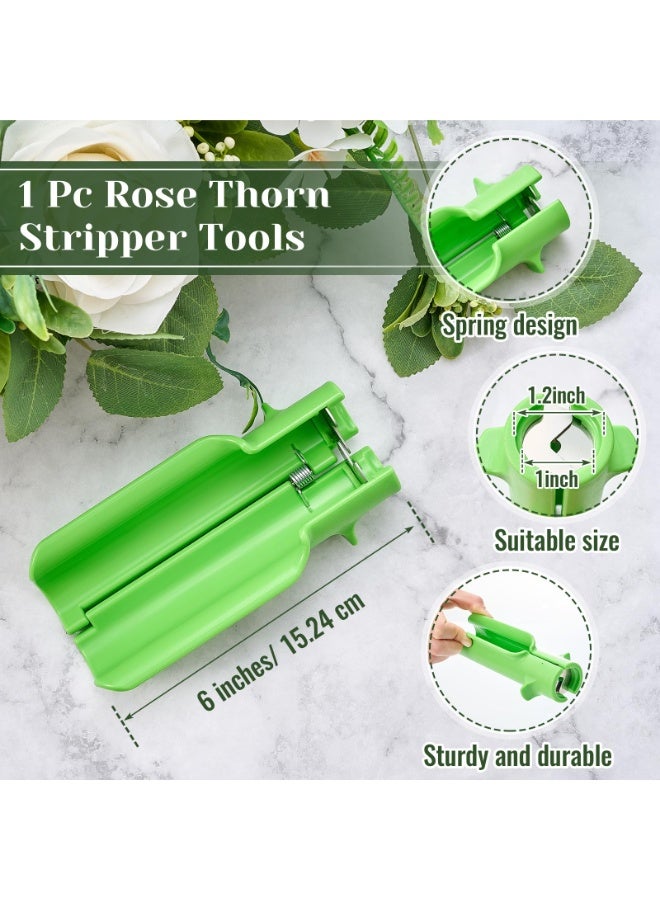 هومستر 1PCS المهنية ورد الشوك عراية الأداة والقشرة - آلة إزالة الشوك للبستنة الآمنة ورد - إزالة الفعالية الجذوع والأوراق للمنزل والزهور ، أداة البستنة الأساسية ترتيب ، الأخضر ، 15 * 3.4 * 0.5 سم - Image 2