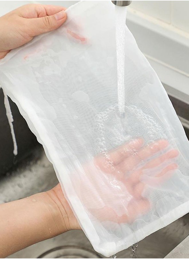 Lemon 4 pcs Food Grade Soy Milk Filter Bags Vegetable juice filter bag, 100Mesh 20*30CM Fine Mesh Bag Milk Filter Bag All Purpose Food Strainer Nylon Cheesecloth  - Image 3