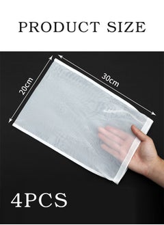 Lemon 4 pcs Food Grade Soy Milk Filter Bags Vegetable juice filter bag, 100Mesh 20*30CM Fine Mesh Bag Milk Filter Bag All Purpose Food Strainer Nylon Cheesecloth  - Image 4