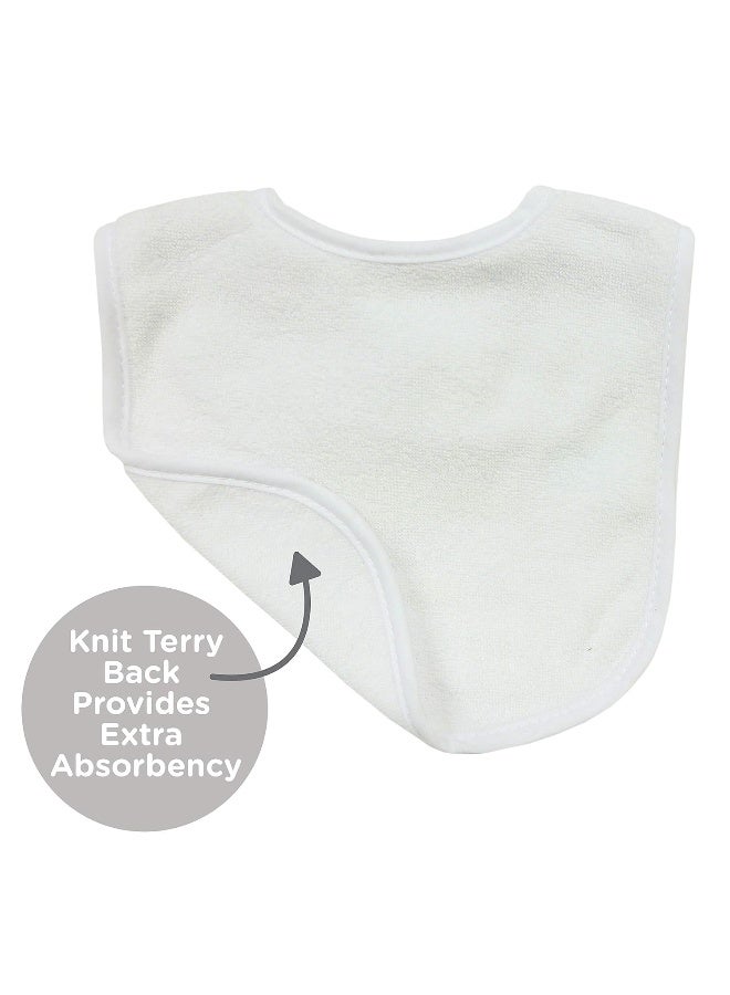 Neat Solutions 2-Ply Knit Terry Solid Color Feeder Bibs in White - 10 Count(Pack of 1) - Image 3