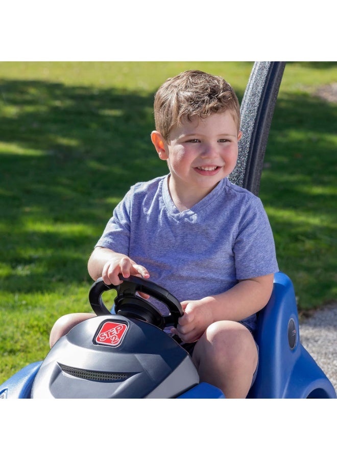 ستيب2 ستيب 2 بوغي GT – سيارة دفع للأطفال بمقعد فردي مع حزام أمان وصفارة وصندوق تخزين، أزرق (من عمر 18 شهرًا فأكثر) - Image 5