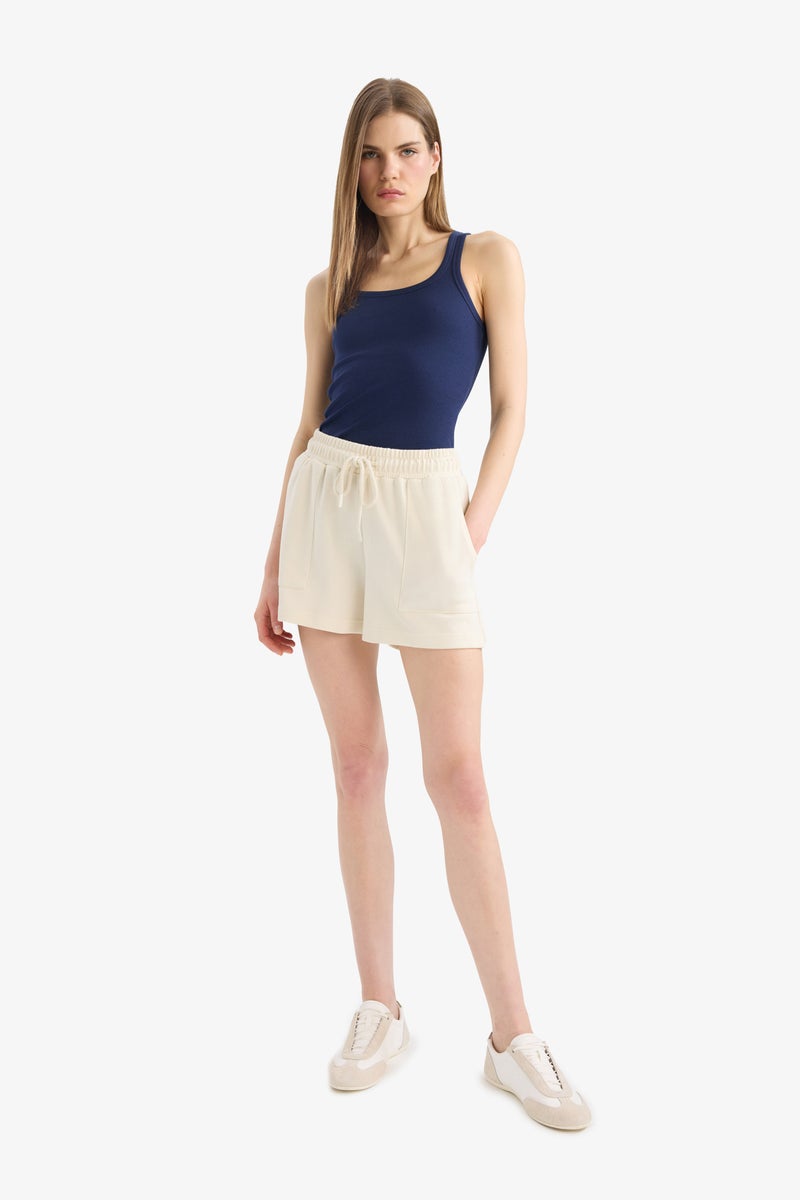 DeFacto Woman Regular Fit Flexible Waist Bermuda Shorts  - Image 3
