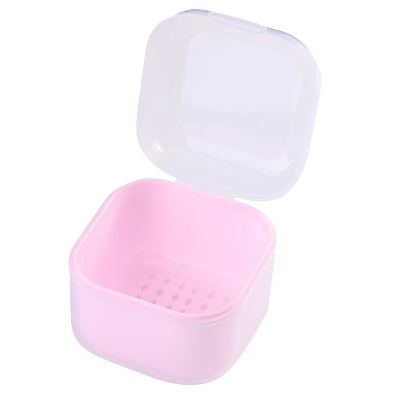 Fspronail 1Pcs Nail Tool Sterilizer, Nail Drill Bits Cleaning Box Disinfection Container For Nail Art Accessories Manicure Sterilization Tray Salon Supplies Sterilizer Cup With Drain Basket (pink) - Image 1