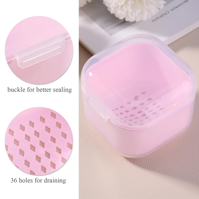 Fspronail 1Pcs Nail Tool Sterilizer, Nail Drill Bits Cleaning Box Disinfection Container For Nail Art Accessories Manicure Sterilization Tray Salon Supplies Sterilizer Cup With Drain Basket (pink) - Image 5