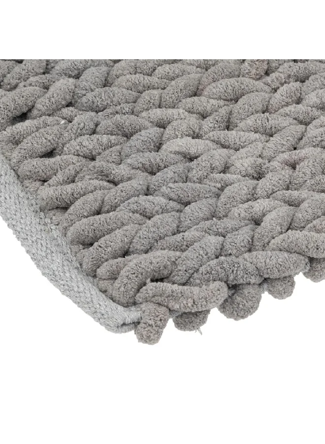 Five Simply Smart Thick Rectangular Bath Mat Grey 50 x 120 cm 174727B
