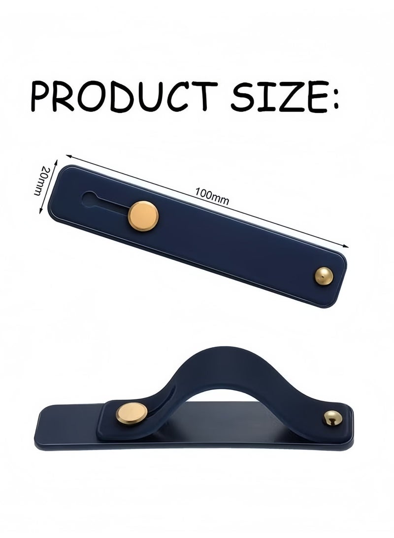 BlueHole 6 Pcs Telescopic Type Back Pasting Phone Grip Strap Holder, Portable Universal Phones Soft Silicone Waterproof Finger Loop, Steady Alloy Buckle Phone Kickstand - Image 3