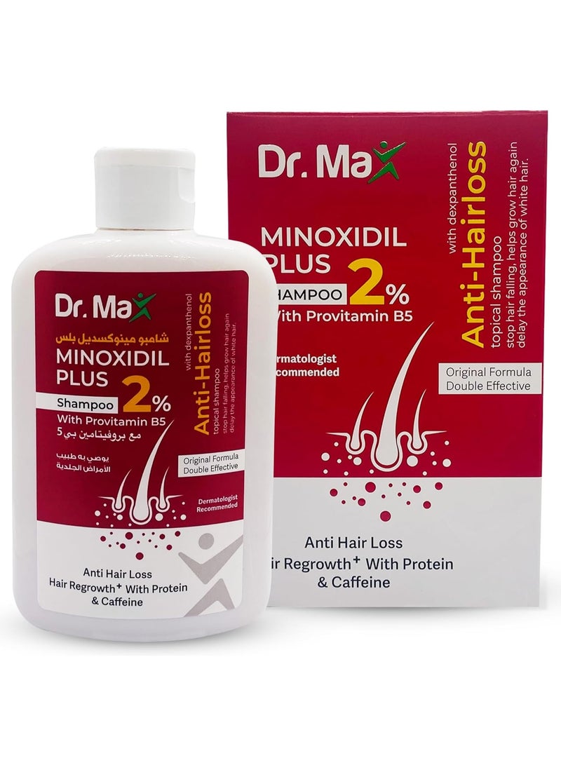 Dr. Max Minoxidil Plus 2% with Provitamin B5 250ML - Image 1