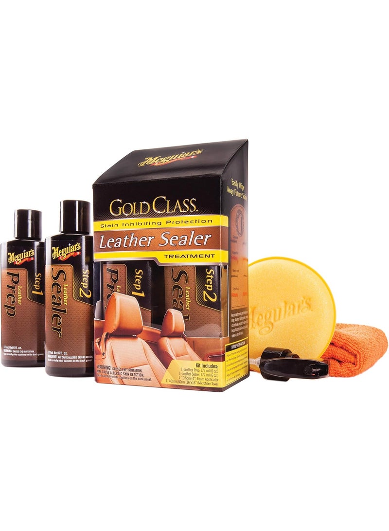ميجوايرز G3800 Gold Class – طقم تنظيف وحماية جلد بخطوتين لمقاعد السيارة والديكور الداخلي – حماية طويلة الأمد - Image 4