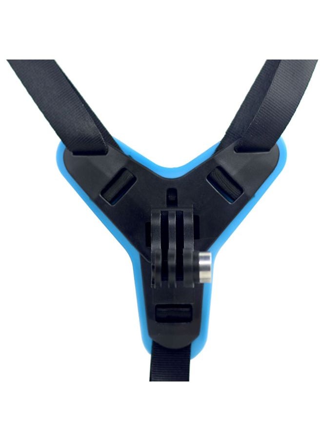 General Gopro Helmet Bracket Chin Bracket Motorcycle Helmet Dajiang DJI/hero11/9/8 Ant Accessories-Color:Blue Helmet Chin Strap - Image 1