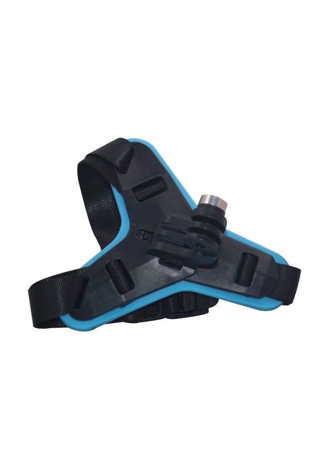 General Gopro Helmet Bracket Chin Bracket Motorcycle Helmet Dajiang DJI/hero11/9/8 Ant Accessories-Color:Blue Helmet Chin Strap - Image 4