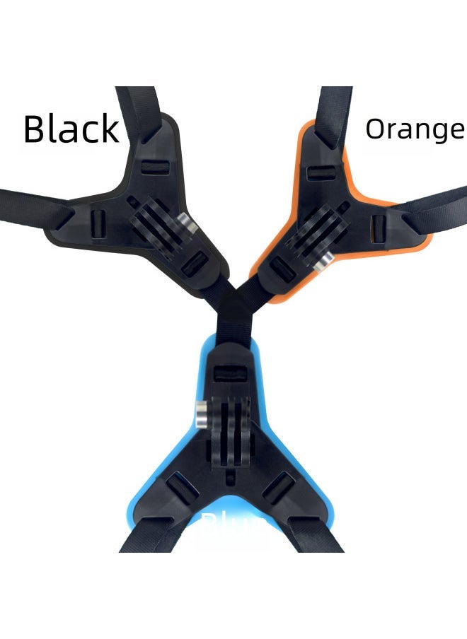 General Gopro Helmet Bracket Chin Bracket Motorcycle Helmet Dajiang DJI/hero11/9/8 Ant Accessories-Color:Blue Helmet Chin Strap - Image 2
