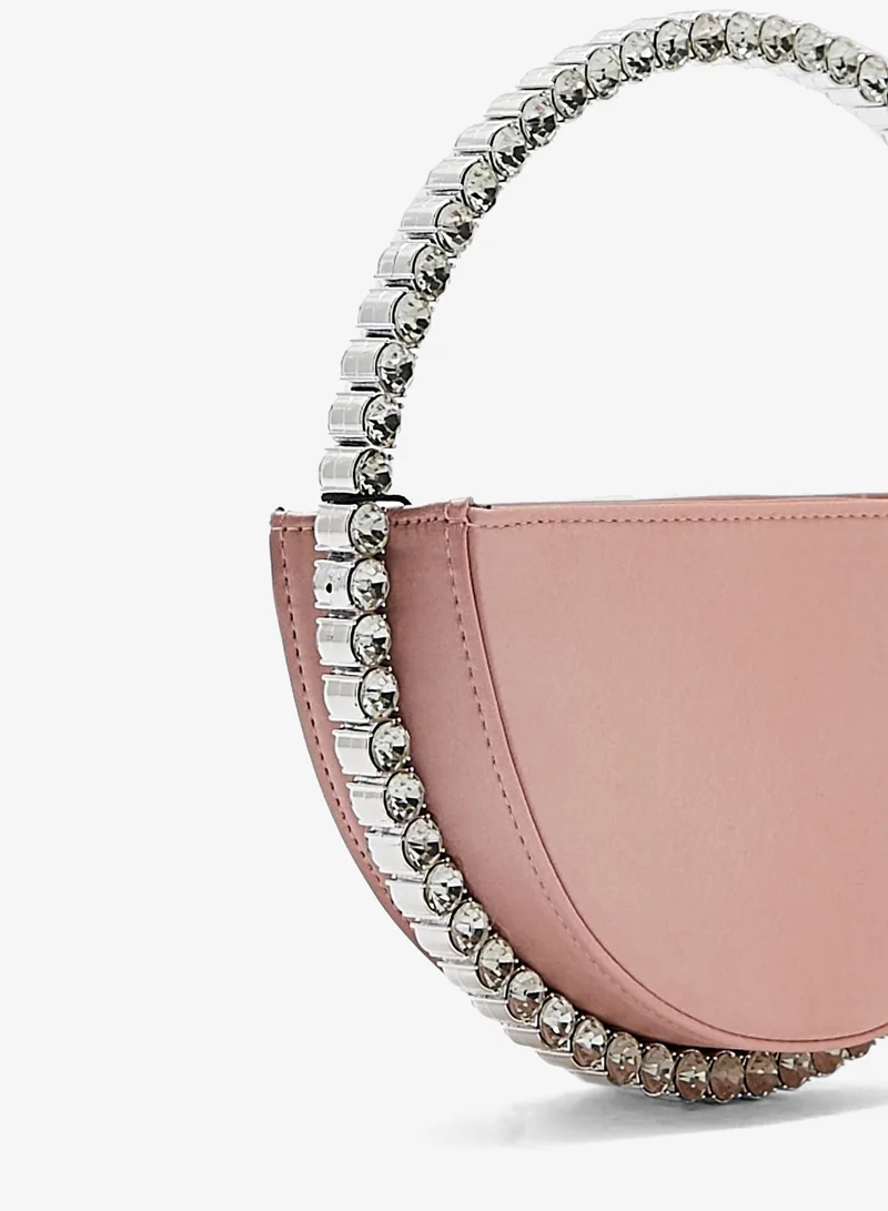 Khizana  Stone-Encrusted Satin Clutch for Women | Best Price UAE