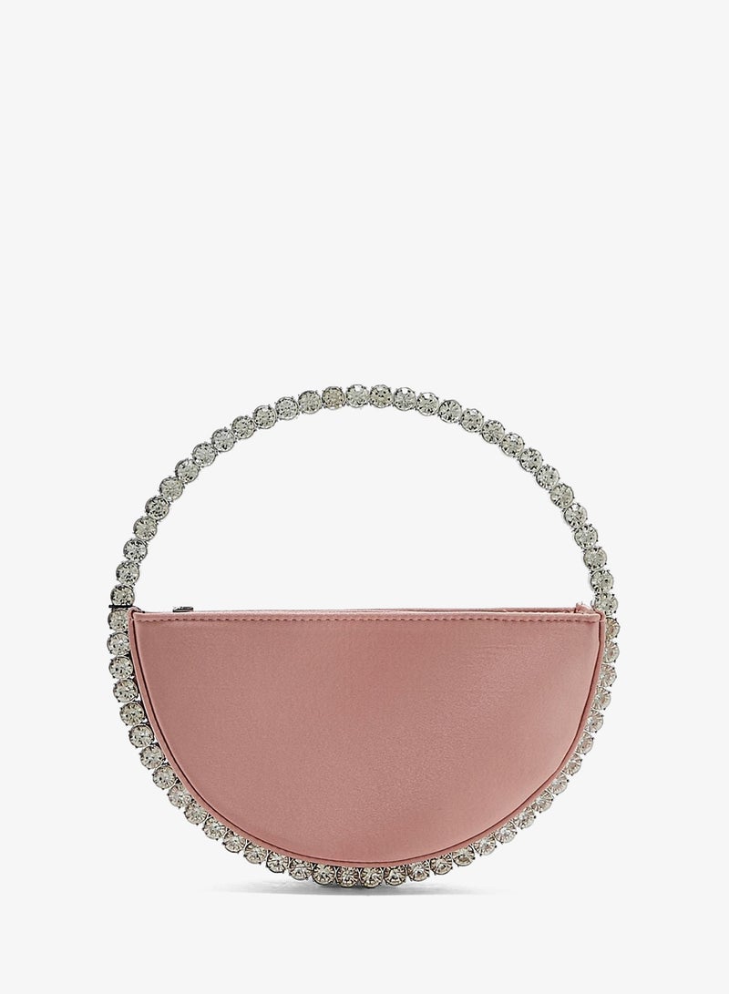 Khizana Stone-Encrusted Satin Clutch - Image 1