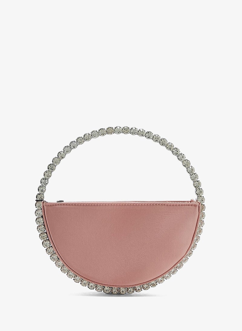 Khizana Stone-Encrusted Satin Clutch - Image 2