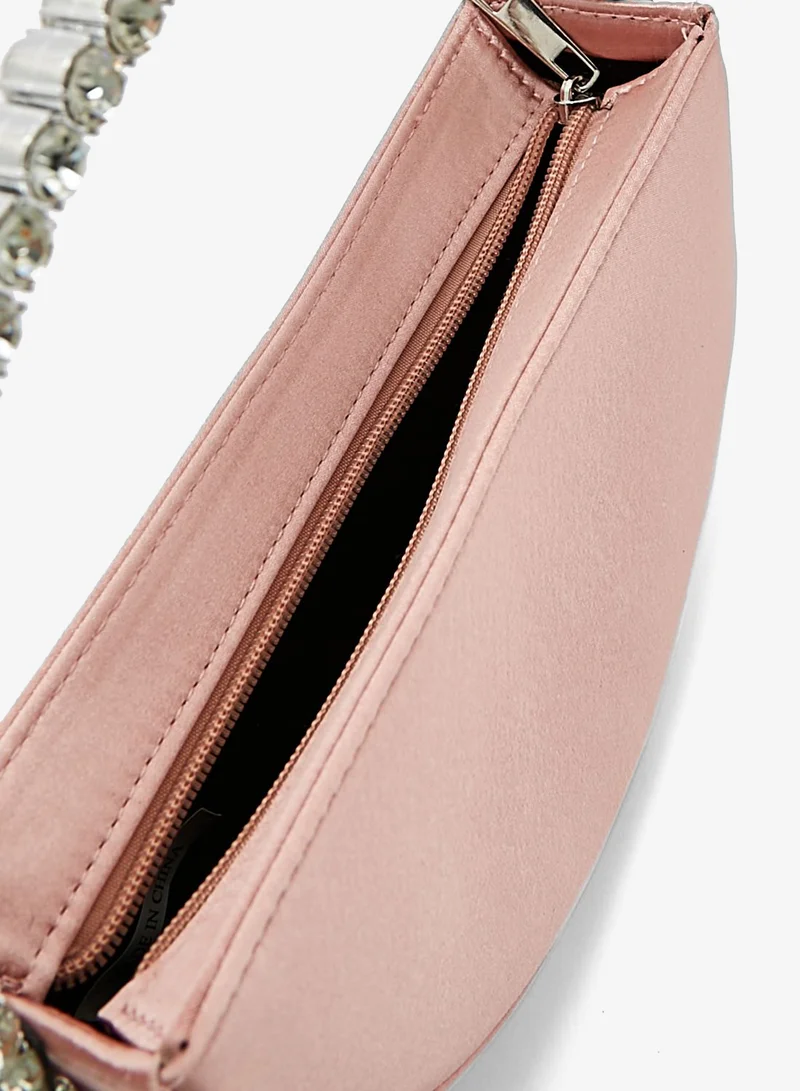 Khizana  Stone-Encrusted Satin Clutch for Women | Best Price UAE