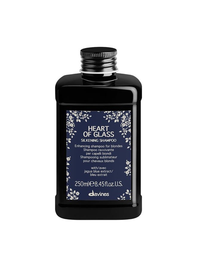 Davines Heart of Glass Silkening Shampoo for Blonde Care, 8.45 fl. oz. (Pack of 1), Black - Image 1