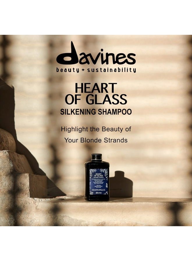 Davines Heart of Glass Silkening Shampoo for Blonde Care, 8.45 fl. oz. (Pack of 1), Black - Image 2