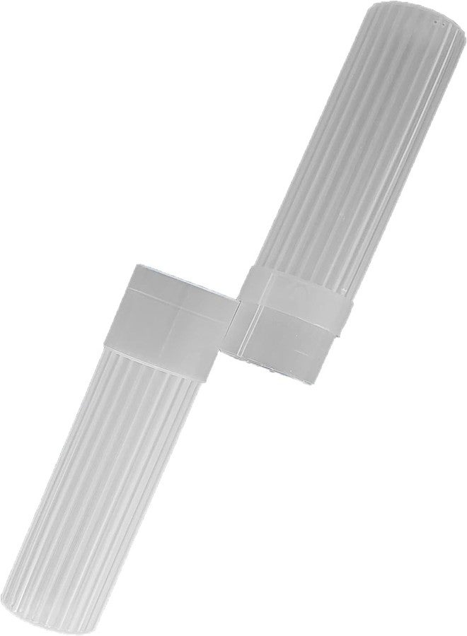 American Comb طقم أغطية فرشاة أسنان وعلبة صابون من أمريكان كومب وايت - ألوان متناسقة - غطاء لفرشاة الأسنان، وعلبة صابون للسفر، وحامل علبة صابون للسفر - طقم بلاستيكي محمول مع غطاء - Image 2